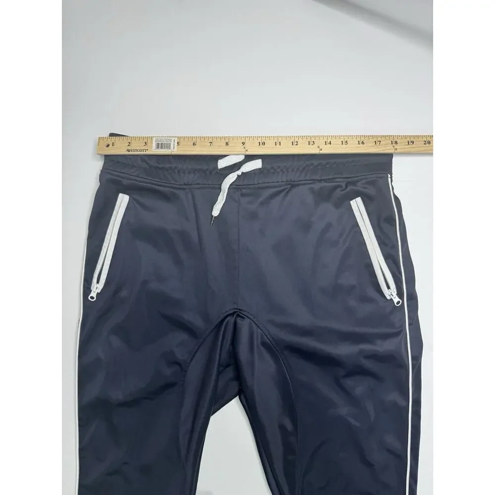 Southpole Mens Large Navy Track Pants Y2K Baggy Hip Hop Zip Pockets Joggers